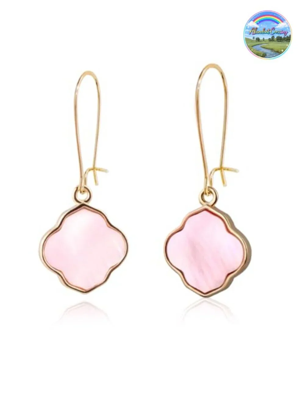 14K Gold Plated Natural Shell Pearl Drop Dangle Earrings for Women